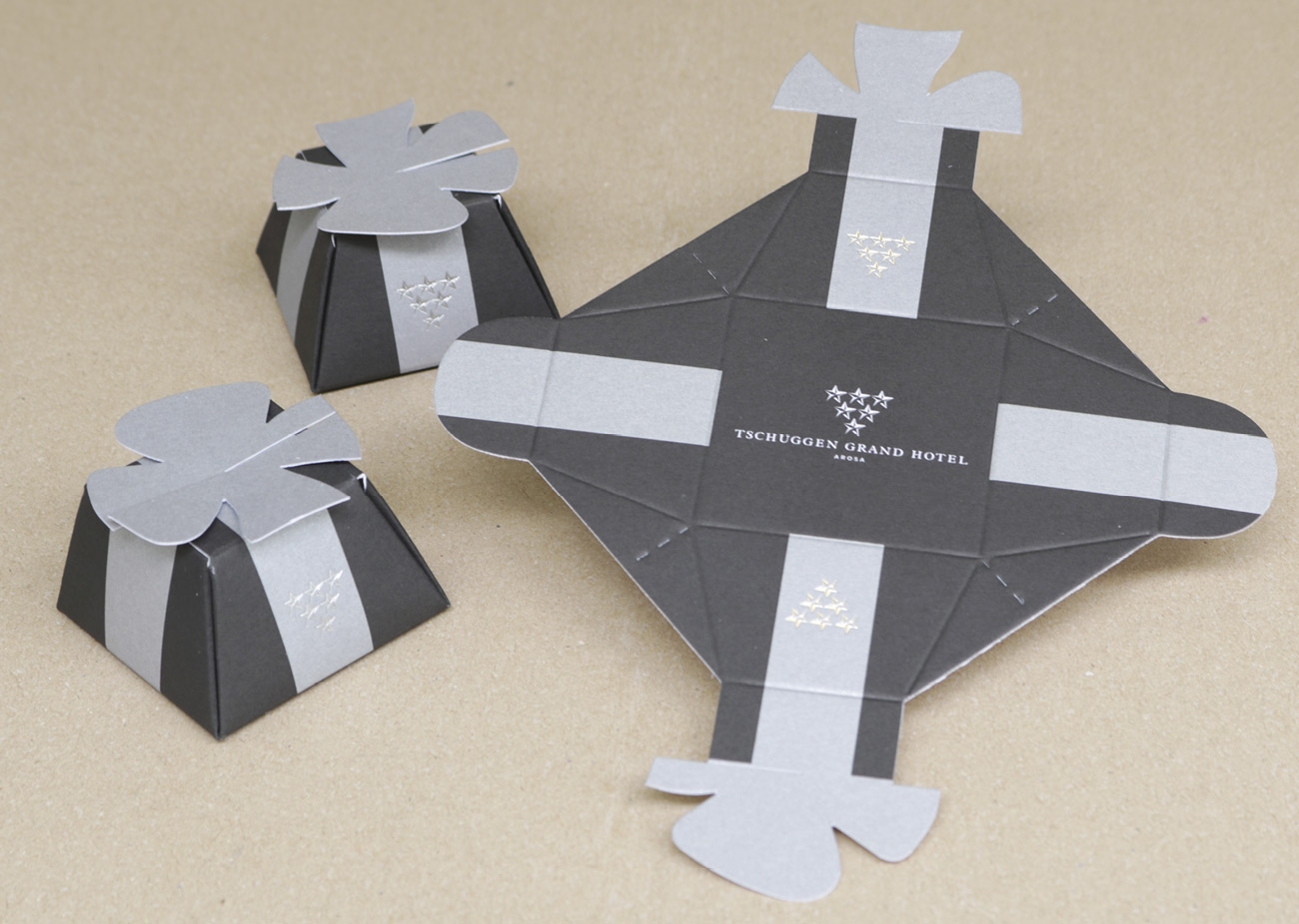 Veredelte Geschenkverpackung für das Tschuggen Grand Hotel Arosa